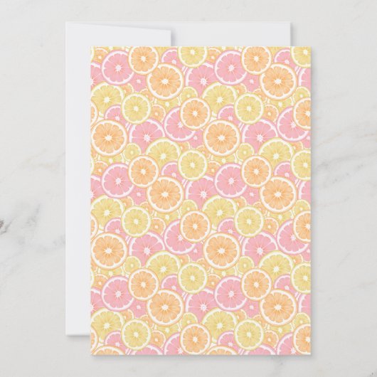 カクテルシトラスサマープールパーティービーチトロピカル 招待状 (裏面)