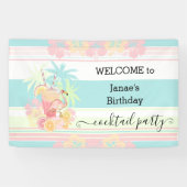 カクテルシトラスサマープールパーティービーチトロピカル 横断幕 (横)