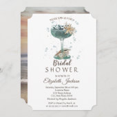 カクテルシーシェル航海のブライダルシャワー 招待状 (正面/裏面)