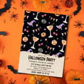 カクテルジャックオランタンウィッチハットハロウィーン 招待状