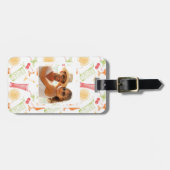 カクテルスケッチパターン|モノグラム ラゲッジタグ (正面横)