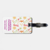 カクテルスケッチパターン|モノグラム ラゲッジタグ (裏面横)