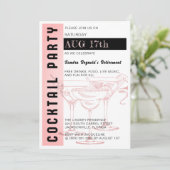 カクテルスタイリッシュパーティの招待状 招待状 (スタンド正面)