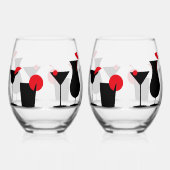 カクテルステムレスワイングラス ステムなしワイングラス (左)