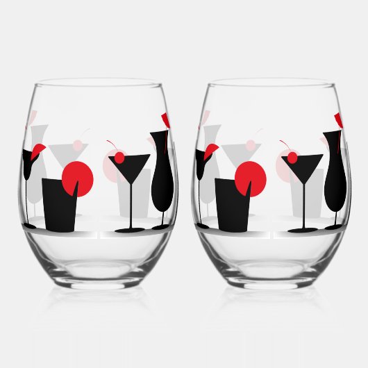 カクテルステムレスワイングラス ステムなしワイングラス (右)