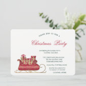 カクテルスノーフレークスレッドクリスマス企業のパーティー 招待状 (スタンド正面)