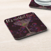 カクテルタイムのおもしろいmartiniの泡パターン コースター (左側)