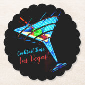 カクテルタイムラスベガス紙コースター ペーパーコースター (正面)