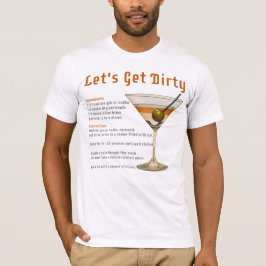 カクテルタイム ダーティマティーニのレシピ Tシャツ