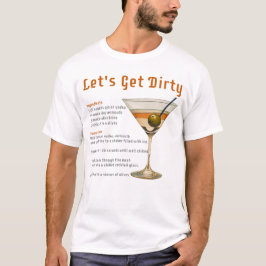 カクテルタイム ダーティマティーニのレシピ Tシャツ