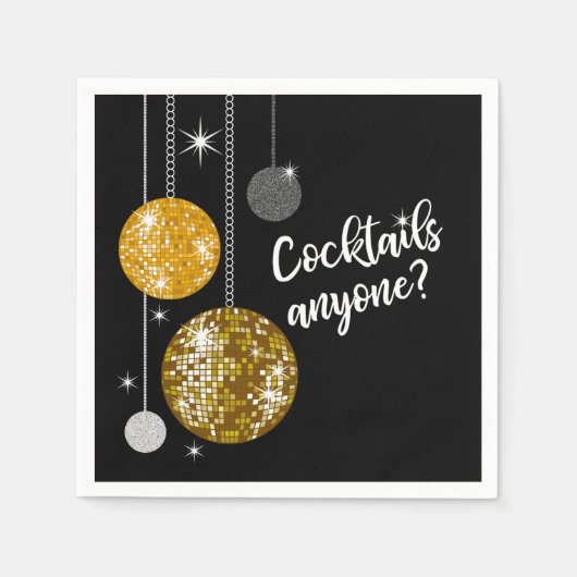 カクテルディスコボールナプキン スタンダードカクテルナプキン (正面)