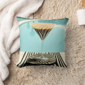 カクテルデザイナーステートメントゼブラをテーマにした枕 クッション (ブランケット)