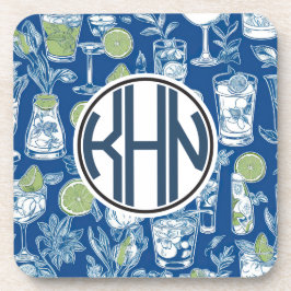 カクテルトイルモノグラムのコースター コースター