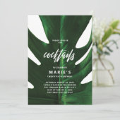 カクテルトロピカルモンステラリーフパーティー 招待状 (スタンド正面)