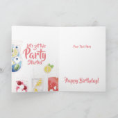 カクテルドおもしろいリンクズイラスト誕生日 カード (内部)