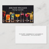 カクテルドリンクをミックスしたバートップ 名刺 (正面/裏面)