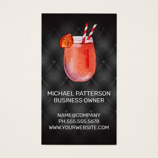 カクテルドリンクアイコン |黒い布張り (正面)