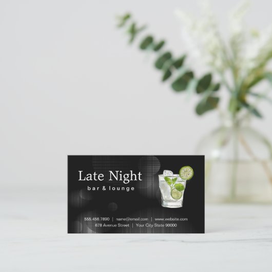 カクテルドリンクイラストレーション | バー室 名刺 (スタンド正面)