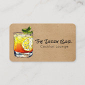 カクテルドリンクイラストレーション | ラウンジバー 名刺 (正面)