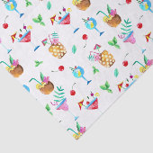 カクテルドリンクサマーパーティー水の色パターン 薄葉紙 (詳細)