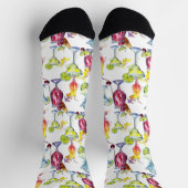 カクテルドリンクパターンマルガリータ ソックス (上部)