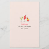 カクテルドリンクブライダルシャワービンゴゲーム (裏面)