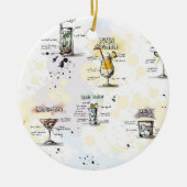 カクテルドリンクレシピデザイン セラミックオーナメント (正面)