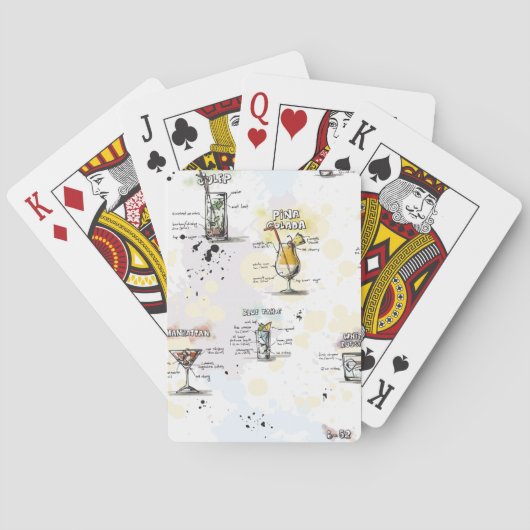 カクテルドリンクレシピデザイン トランプ (裏面)