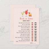 カクテルドリンク誰がシャワーゲームを飲むかを推測 招待状 (正面/裏面)