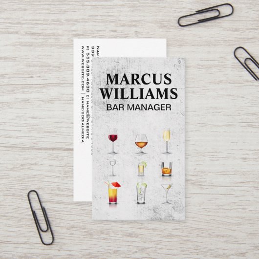 カクテルドリンク 名刺 (正面/裏面インサイチュ)