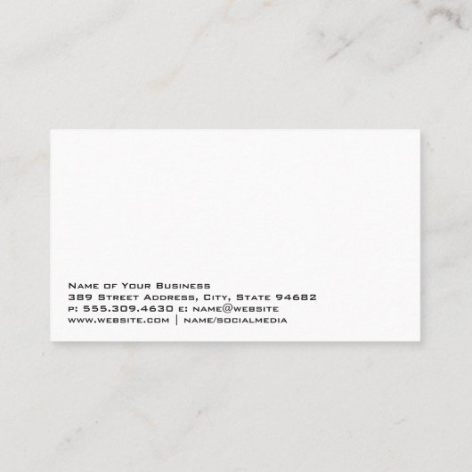 カクテルドリンク 名刺 (裏面)