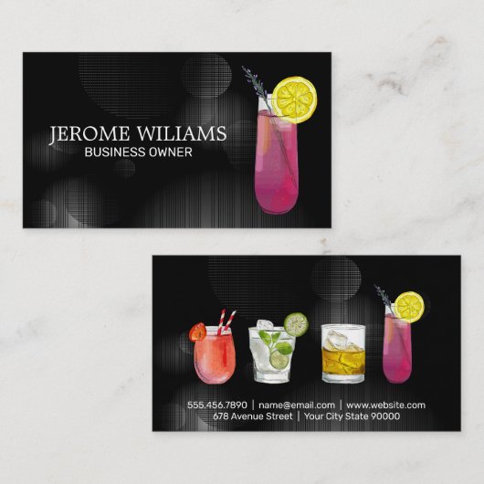 カクテルドリンク 名刺 (正面/裏面)