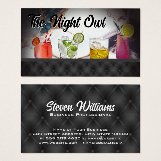 カクテルドリンク |大理石 |表皮 (正面&裏面)