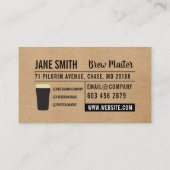 カクテルドリンク | 醸造所の名刺 名刺 (裏面)