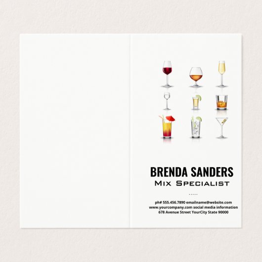 カクテルドリンク | Bartender 名刺 (外部フラット)