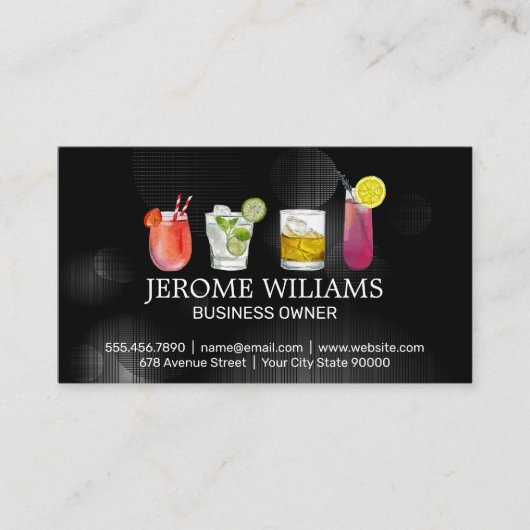カクテルドリンク | Mixology Bartend 名刺 (正面)