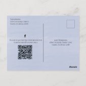 カクテルドリンクQRコードソーシャルメディアの事前対応 ポストカード (裏面)