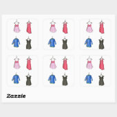 カクテルドレスドレス衣料品ブティックファッション スクエアシール (シート)