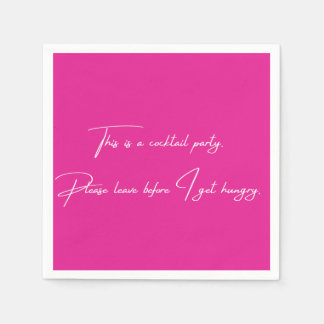 カクテルナプキンおもしろいピンクパーティー スタンダードカクテルナプキン