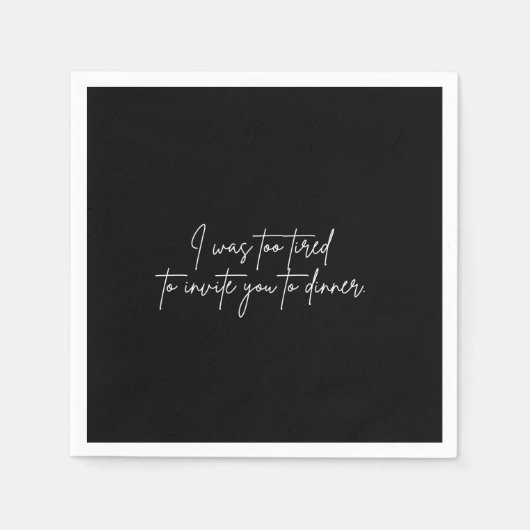 カクテルナプキンおもしろいブラックパーティースクリプト スタンダードカクテルナプキン (正面)