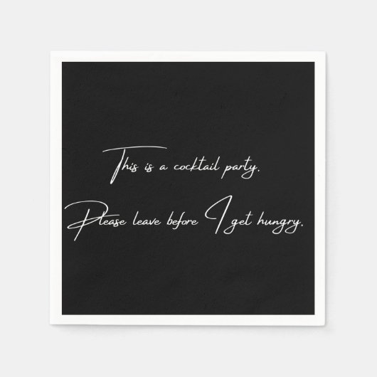 カクテルナプキンおもしろいブラックパーティー スタンダードカクテルナプキン (正面)