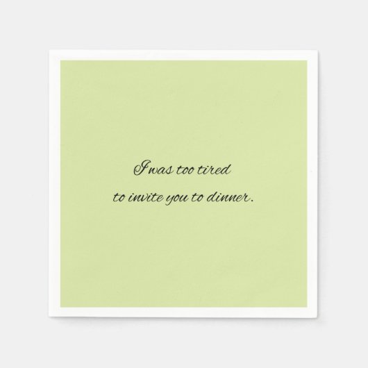 カクテルナプキンおもしろいライムグリーンパーティー スタンダードカクテルナプキン (正面)