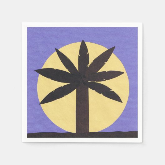 カクテルナプキンとパームツリーデザイン スタンダードカクテルナプキン (正面)