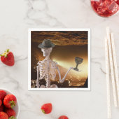 カクテルナプキンス、「インディ」ボーンハロウィーンスケルトン スタンダードカクテルナプキン (インサイチュ)