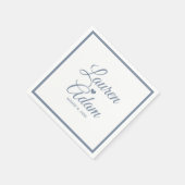 カクテルナプキンス | シンプルハート(ほこりっぽい青) スタンダードカクテルナプキン (角)