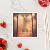 カクテルナプキンズウィズエンパイアステート建物 スタンダードカクテルナプキン (インサイチュ)