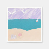 カクテルナプキンズビーチデザイン スタンダードカクテルナプキン (正面)