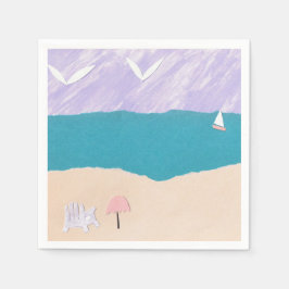 カクテルナプキンズビーチデザイン スタンダードカクテルナプキン