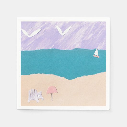 カクテルナプキンズビーチデザイン スタンダードカクテルナプキン (正面)