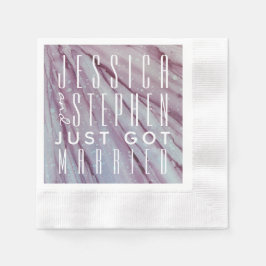 カクテルナプキンターコイズ&ラベンダース 縁ありカクテルナプキン